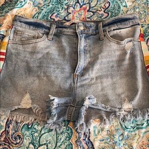 cute denim shorts with colored strip